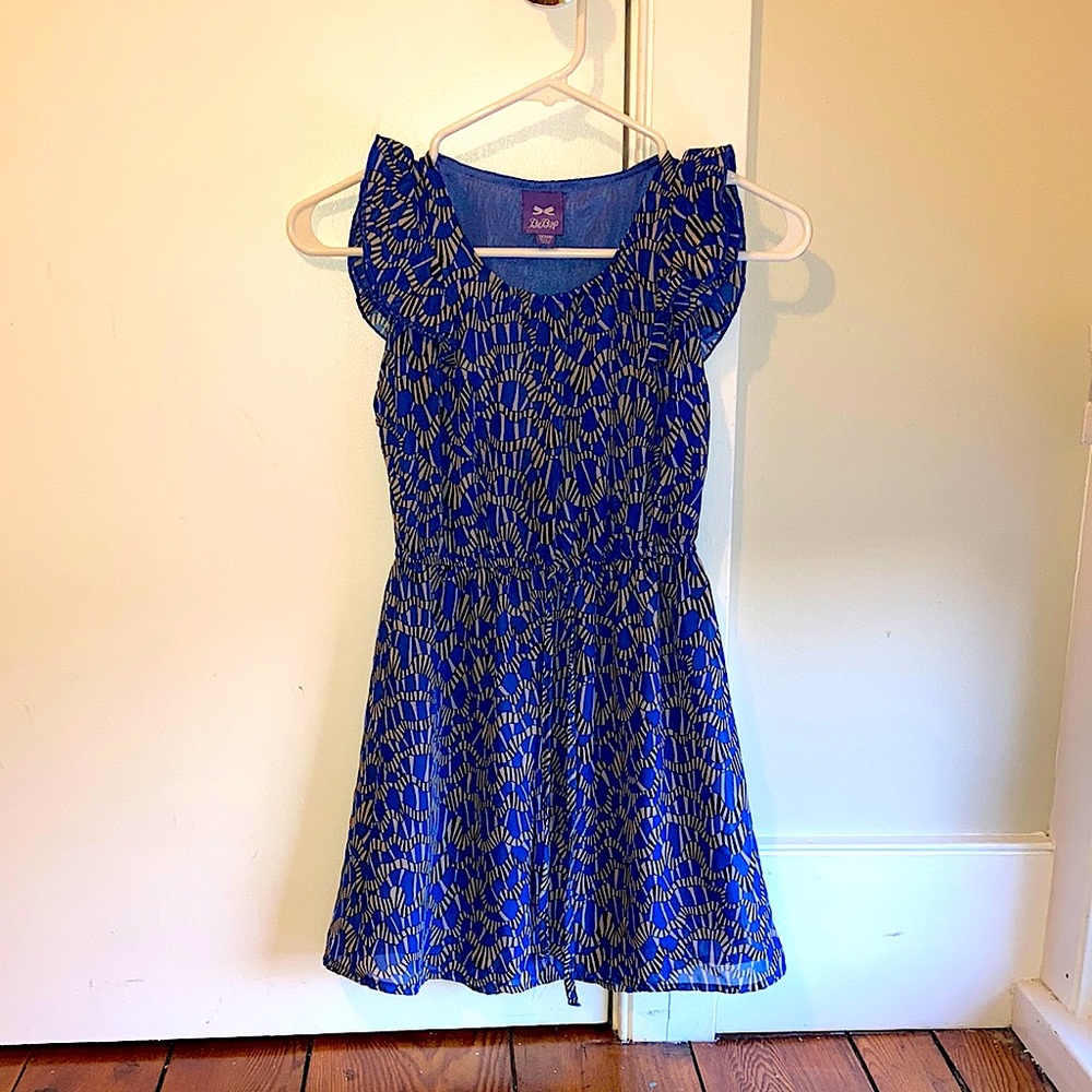 Blue pattern romper